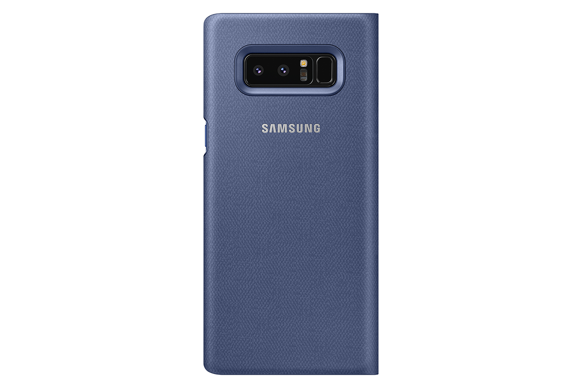 Bao da LED View cover Samsung Galaxy Note 8 Deep Blue xanh ngọc 2 - Bao da LED View cover Samsung Note 8 xanh ngọc